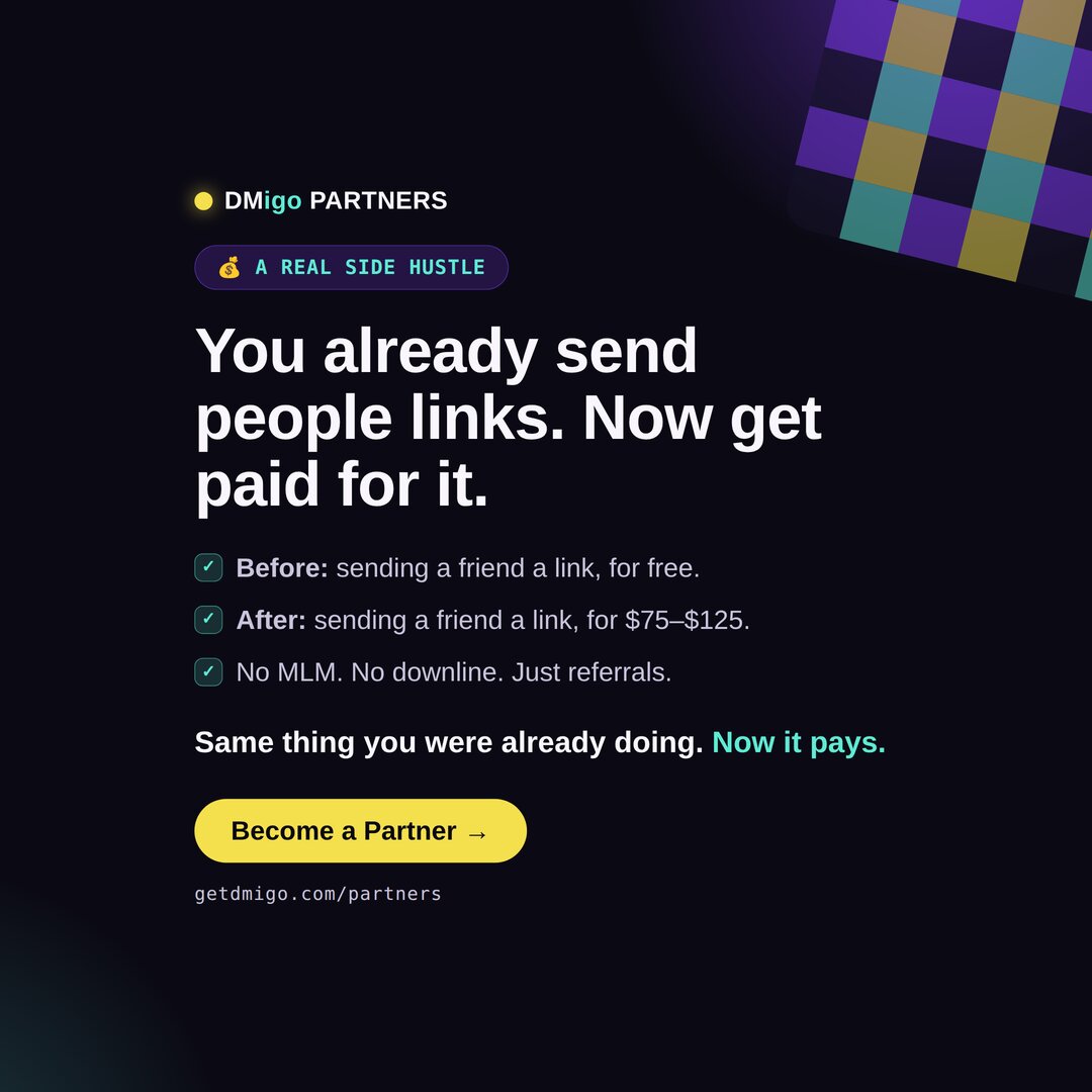Post 1 — Before/After: sending a friend a link, for free, versus for $75 to $125.