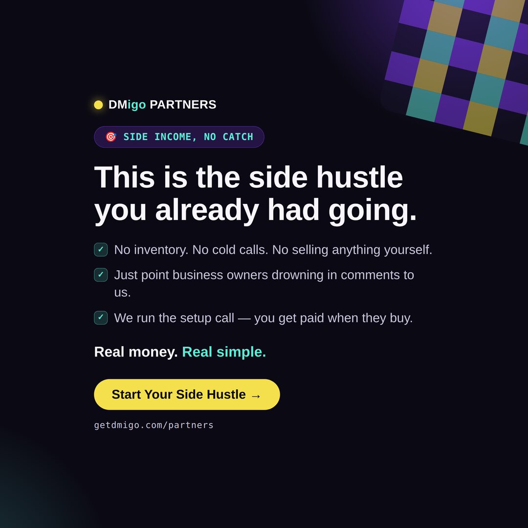 Post 4 — no inventory, no cold calls, no selling anything yourself.